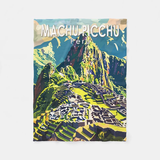 Machu Picchu Peru Südamerika Kunst, Dichtung und M Fleecedecke (Vorderseite)