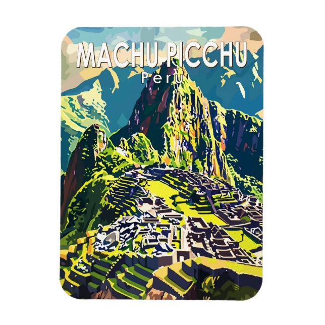 Machu Picchu Peru Südamerika Kunst, Dichtung und M Magnet (Vertikal)