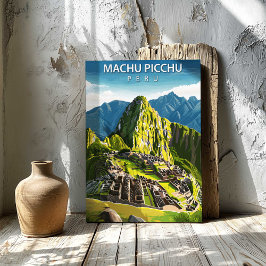 Machu Picchu Peru Travel Poster Canvas Wall Art Leinwanddruck