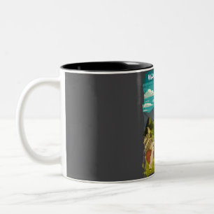 Machu Picchu Peru Vintage Minimal Retro Inca Reise Zweifarbige Tasse