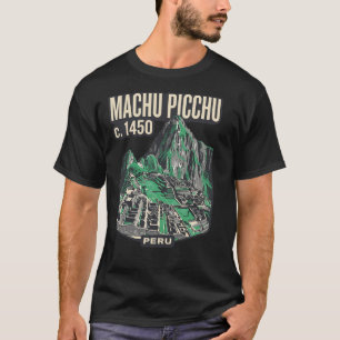 Machu Picchu Peru Vintage Reiseposter Retro 70er T-Shirt