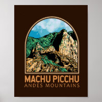 Machu Picchu Peru Vintages Emblem