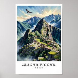 Machu Picchu Peru Wandkunst, Inka-Stadt Poster