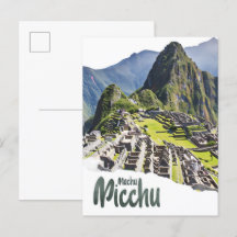 Machu Picchu Peru Wasserfarbenmalerei Reisen