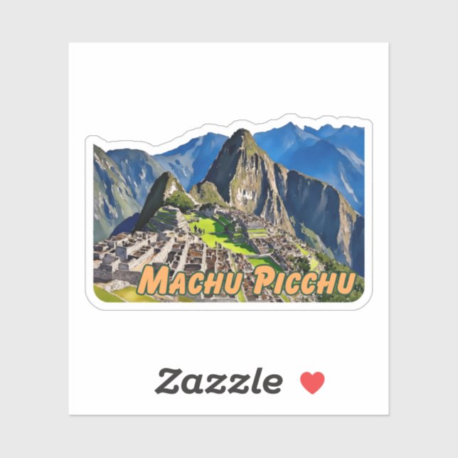 Machu Picchu Peru Watercolor Aufkleber (Blatt)