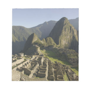Machu Picchu, Ruinen der Inka-Stadt, Peru. Notizblock