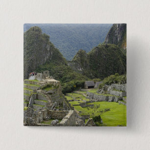 Machu Picchu, Ruinen der Inkastadt, Peru. 2 Button