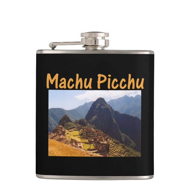 Machu Picchu Ruins Peru Sunrise Flachmann (Vorderseite)