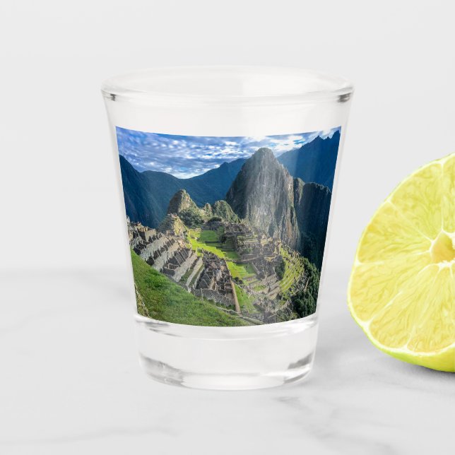 Machu Picchu Schnapsglas (Vorderseite)