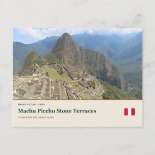 Machu Picchu Steinterrassen Postkarte