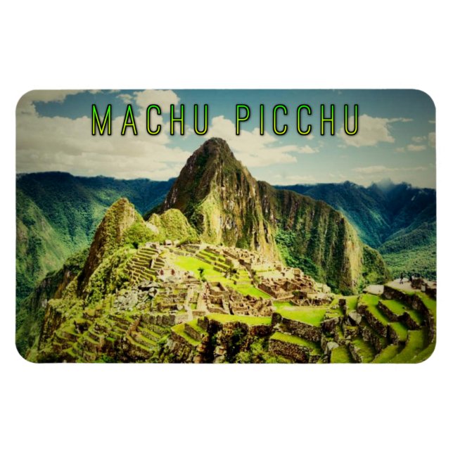 Machu Picchu stilisiert Magnet (Horizontal)