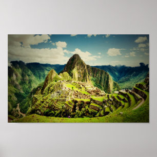 Machu Picchu stilisiert Poster