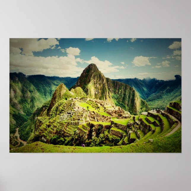 Machu Picchu stilisiert Poster (Vorne)
