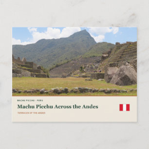 Machu Picchu über die Anden Postkarte