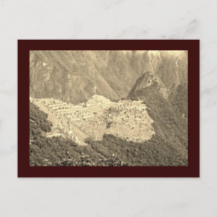 Machu Picchu Vintage-Postkarte Postkarte