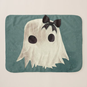 Macie The Friendly Ghost: Niedliche Halloween Art Sherpadecke