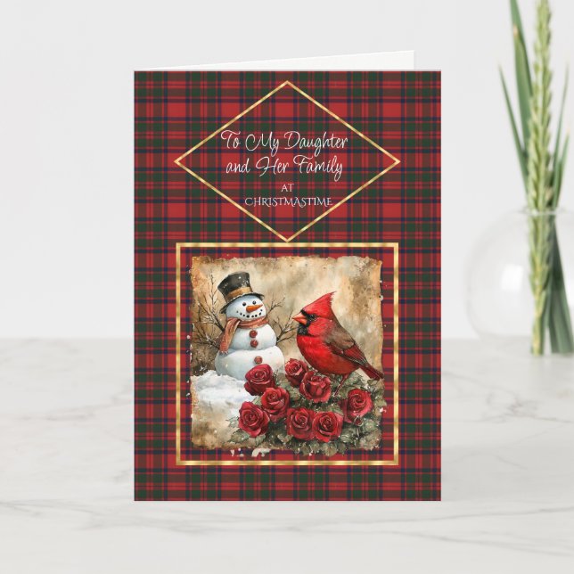 MacIntosh Modern Tartan Weihnachtskarte Feiertagskarte (Vorderseite)