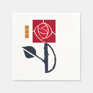 Macintosh-Rosen-Papierservietten Serviette