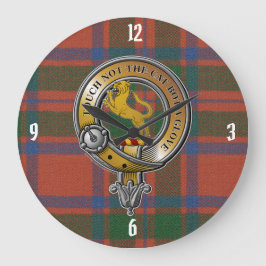 MacIntosh Tartan & Abzeichen Große Wanduhr