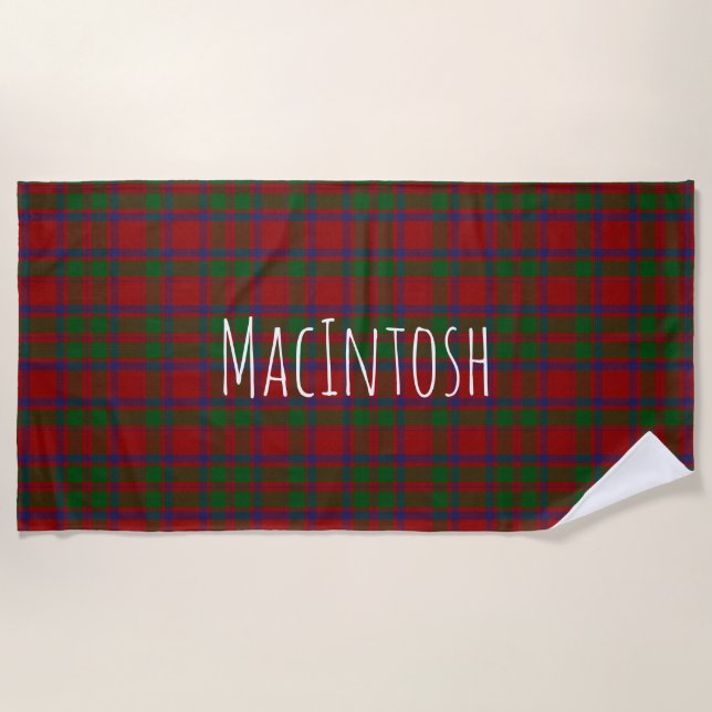 MacIntosh Tartan Kariert Beach Handtuch (Vorderseite)