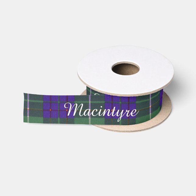 Macintyre Clan karierter schottischer Tartan Satinband (Spule)