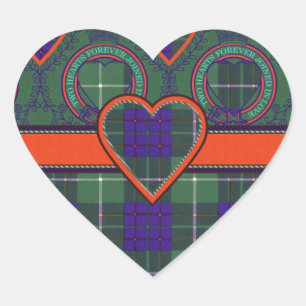 Macintyre Scottish Tartan Herz-Aufkleber