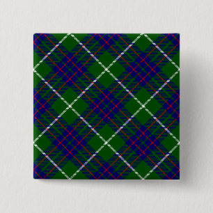 MacIntyre tartan grün kariert Button
