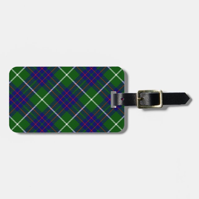 MacIntyre tartan grün kariert Gepäckanhänger (Vorderseite horizontal)