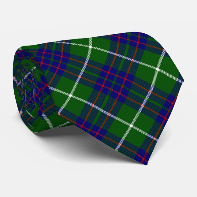 MacIntyre tartan grün kariert Krawatte (Gerollt)