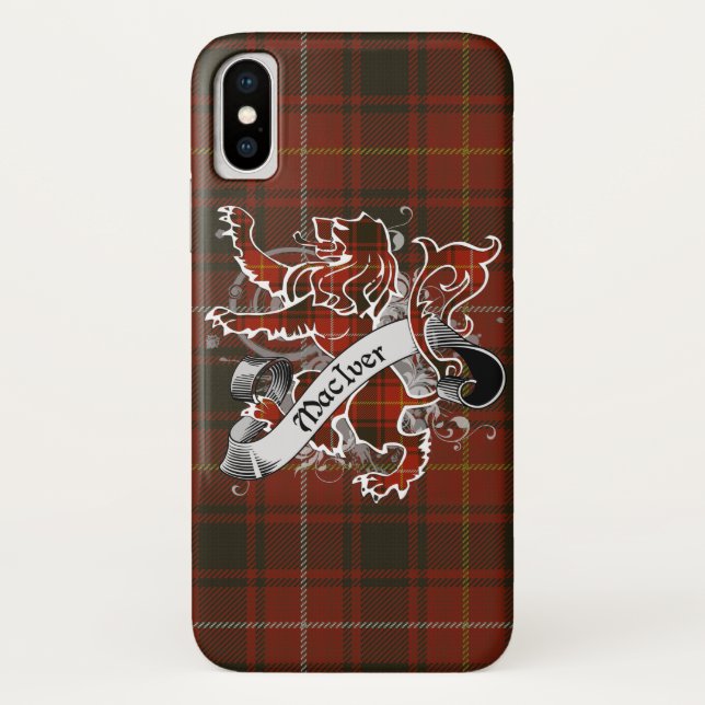 MacIver Tartan Lion Case-Mate iPhone Hülle (Rückseite)