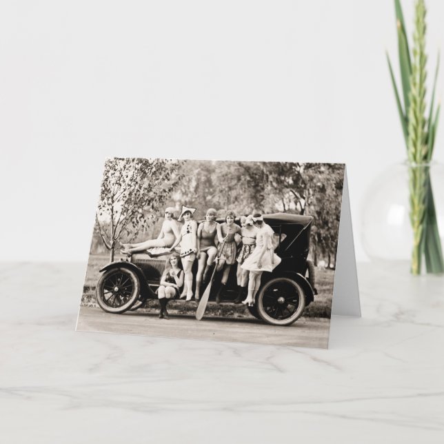 Mack Sennett Girls 1918 vintage Karte (Vorderseite)