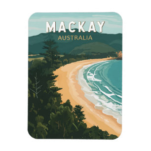 Mackay Australia Reisen Art Vintag Magnet