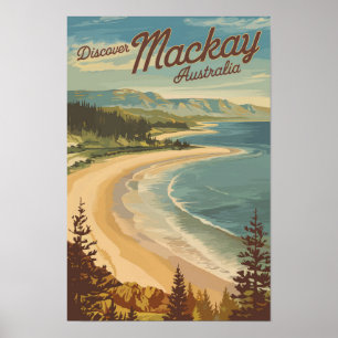 Mackay Australien Illustration Reise Kunst Vintage Poster