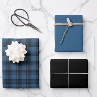 MacKay Blue Ancient Original Scottish Tartan Geschenkpapier Set
