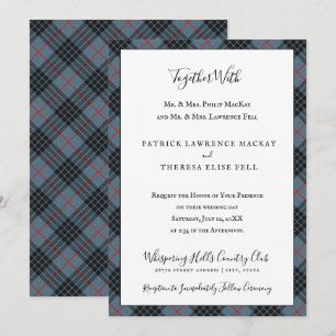 MacKay Blue Red Clan Tartan Scottish Kariert Einladung