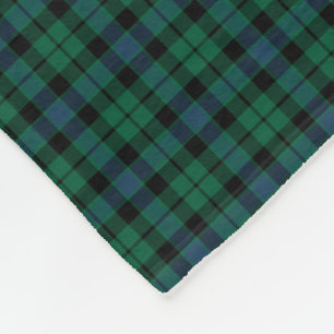 MacKay Clan-Grün, Blauer und Schwarzer Tartan Fleecedecke