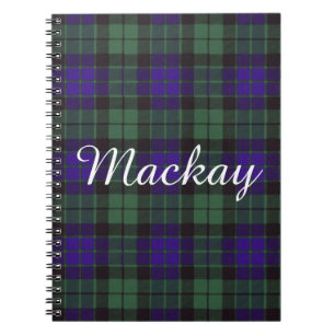 Mackay Clan karierter schottischer Tartan Notizblock
