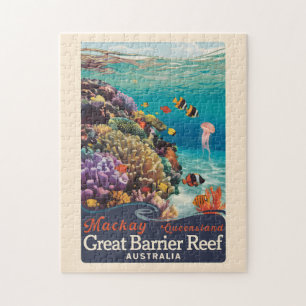 Mackay Great Barrier Reef Reise Kunst Vintage