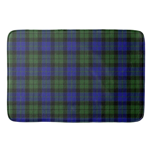 MacKay Green Scottish Clan Tartan Kariert Badematte (Vorderseite)
