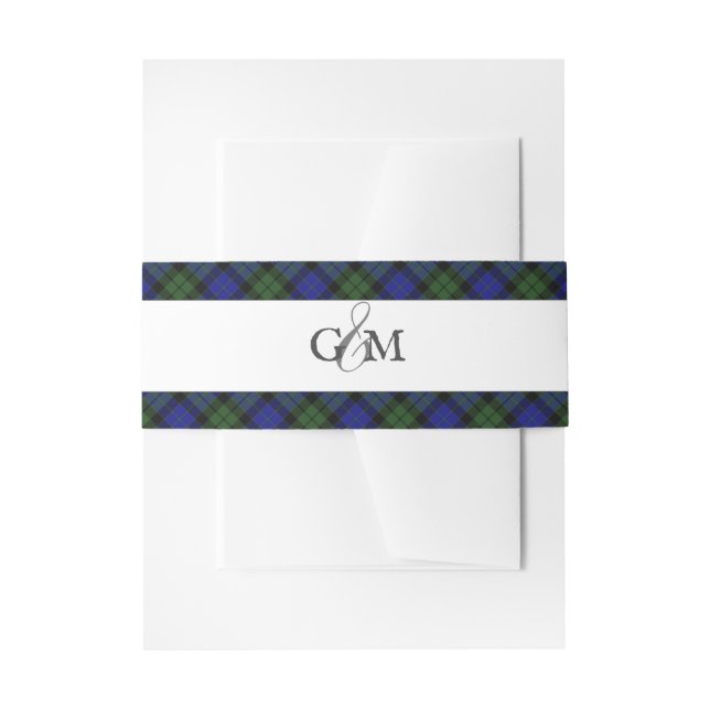 MacKay Green Tartan Scottish Kariert Einladungsbanderole (Vorderseite Beispiel)