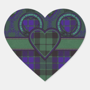 Mackay Scottish tartan Herz-Aufkleber