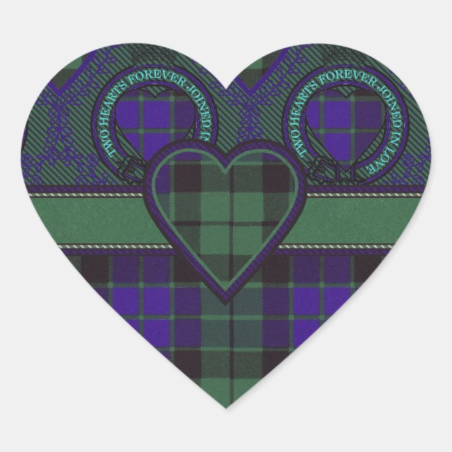 Mackay Scottish tartan Herz-Aufkleber (Vorderseite)