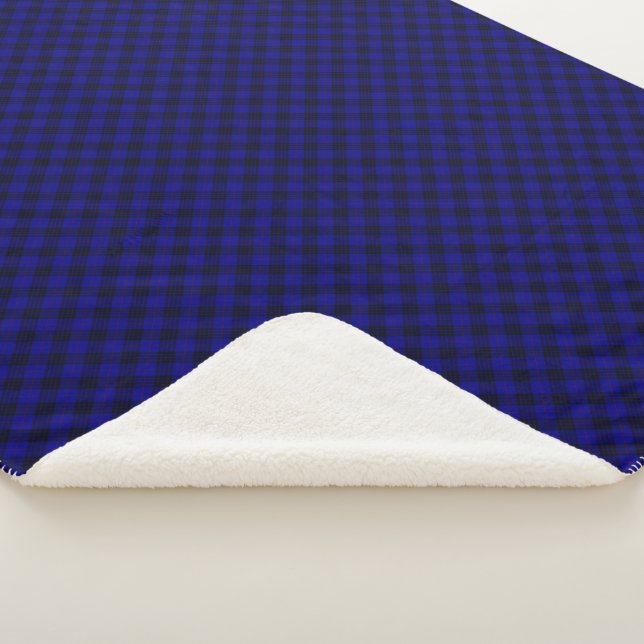 MacKay Tartan Blau kariert Sherpadecke (3/4)
