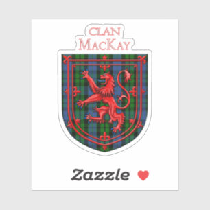 MacKay Tartan Scottish Kariert Lion Rampant Aufkleber