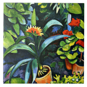 Macke - Blume im Garten Fliese