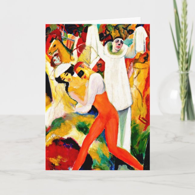 Macke - Pierrot with Dancing Couple Karte (Vorderseite)