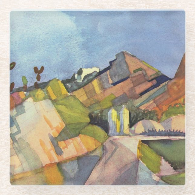 Macke - Rocky Landscape, Glasuntersetzer (Vorderseite)