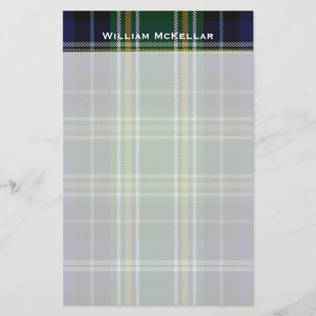 MacKellar Kariert Custom Stationery Briefpapier (Vorderseite)