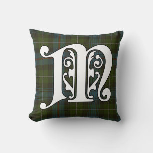 MacKenzie Clan Tartan Monogram Kissen