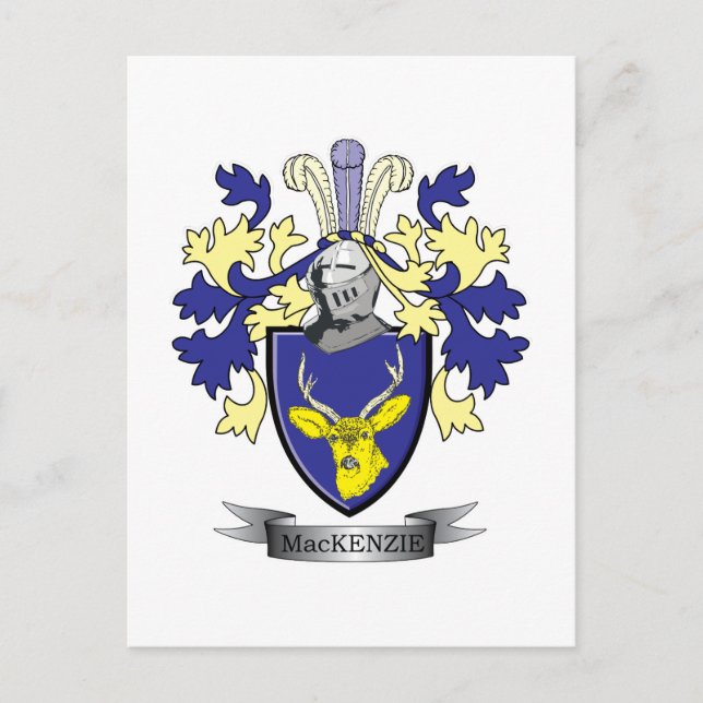 MacKenzie-Familienwappen-Wappen Postkarte (Vorderseite)